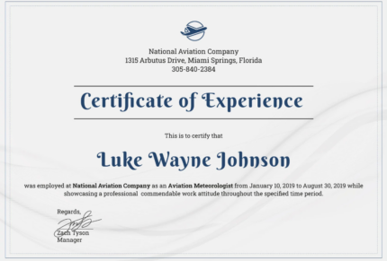 Certificate